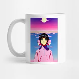 Anime Boy with Headphone - Retro Future Mug